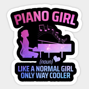 piano girl Sticker